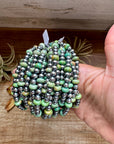 Sterling Silver Pearls with Green Turquoise Rondelles Bracelet