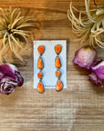 Spiny Oyster Dangle Earrings – Sterling Silver – Native Made by Marcella James