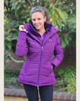 Purple Duck Down Riding Jacket