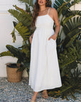 Ainsley Stripe Spaghetti Strap Pocketed Maxi Dress