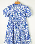 Maryam Flower Puff Sleeve Tiered Dress