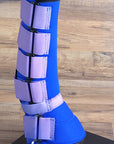 Medium Hilason Western Horse Tack 4 In 1 Horse Leg Combo Boots Blue