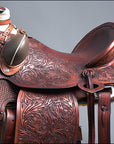 Hilason Western Horse Wade Saddle American Leather Ranch Roping Mahogany