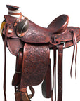 Hilason Western Horse Wade Saddle American Leather Ranch Roping Mahogany