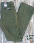 Olive Cowgirl Tuff Work Hard Play Hard Pants