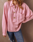 Camille Ribbed Knit Collared Henley Top