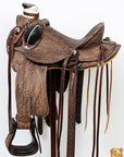Western Horse Wade Saddle American Leather Ranch Roping Dark Brown