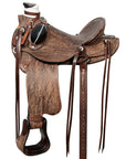 Western Horse Wade Saddle American Leather Ranch Roping Dark Brown