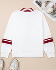 Esme Striped Puff Sleeve Sweatshirt