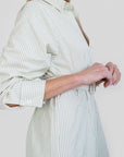 MASON'S DAUGHTER Miller Dress, Seafoam and Ivory Striped