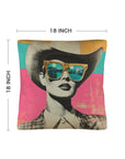 Baha Ranch Retro Pop Western Cool Cowgirl Pillow Case Made in America