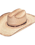 M&F Western Cowboy Hats Ariat Fired Palm Leaf Leather Band Star Concho