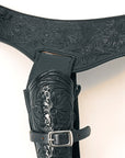 Hilason Western Right Hand Gun Holster Rig 44/45 Caliber Leather Cowboy