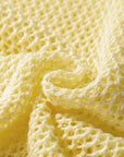 Hollowed Knit Sleeveless Sweater Top