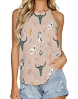 Cow Skull Western Tank Top