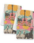 Retro Pop Western set of 2 Kitchen Dish Towels Made in America