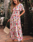 Kaitlyn Floral Short Sleeve Maxi Dress