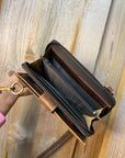 Horse Rustic Leather All Tooled Leather Crossbody