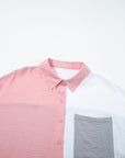 Colorblock Patch Pocket Buttoned Shirt