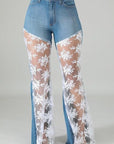 Lace Bell Bottom Jean