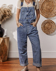 Piper Denim Straight Leg Jumpsuit with Pockets