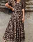 Leopard Floral Mesh Reversible Dress