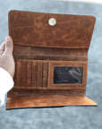 Cowhide Tooled Leather Women's Wallet