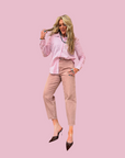 The Linden Pink Barrel Jean