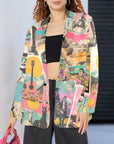 Baha Ranch Retro Pop Western Collage Blazer