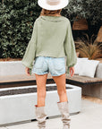 Natalia Bow Tie Front Ruffle Trim Long Sleeve Gauze Blouse