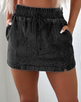 Cielo Drawstring Pocketed Denim Shorts