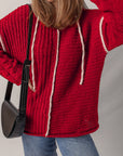 Olivia Knit Drawstring Hooded Sweater