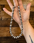 14 inch 10 mm and 10 mm Sterling Silver Pearls choker necklace