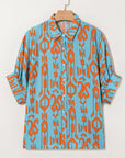 Western Abstract Dolman Sleeve Shirt