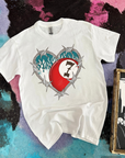 Barbed Wire Heart TEE or CREWNECK