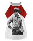 Black White Cowboy Vintage Tank Top