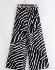 Zebra Stripe Wide Leg Pants