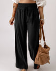 Kenzie Drawstring Elastic Waist Casual Wide Leg Pants