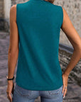 Solid Crisscross Stitching Tank Top