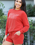 MERRY Long Sleeve Top and Shorts Set