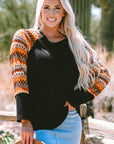 Aurora Raglan Patchwork Long Sleeve Top