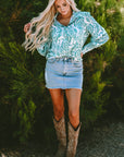 Mckenna Paisley Buttoned Loose Shirt