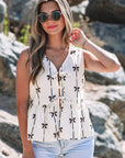 Kyra Bow Tie Closure Ruffled Vest