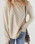 Tiffany Textured Thumbhole Sleeve Top