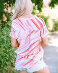 Cali Abstract Short Sleeve Blouse