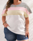 Katelyn Patchwork Ribbed Plus Top