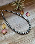 20 1/2 inch graduated 8 to 14 mm Sterling Silver Pearls necklace