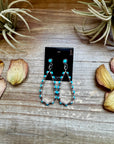 Kingman Turquoise Dangle Earrings – Sterling Silver, Lightweight, USA Made