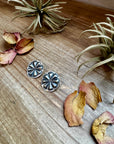 Concho Stud Earrings – Sterling Silver