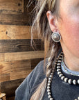 Smaller Round Sterling silver stud earrings